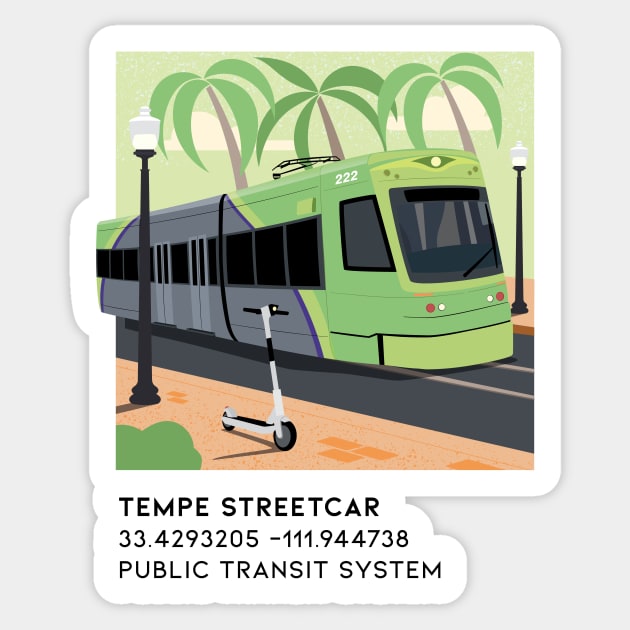 Tempe Streetcar Sticker by DreamBox